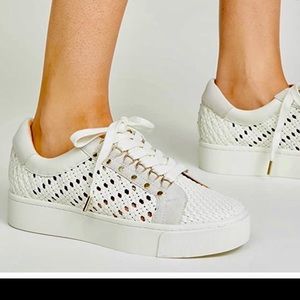 Joie handan leather sneakers white